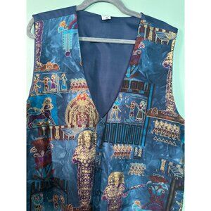 VTG Men's Egyptian Pharaoh Style Vest XL Biblical Statement Piece Art to wear